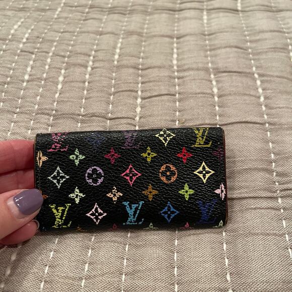 LOUIS VUITTON Monogram Multicolor Multiples 4 Key Holder Black Grenade COA - Picture 3 of 12